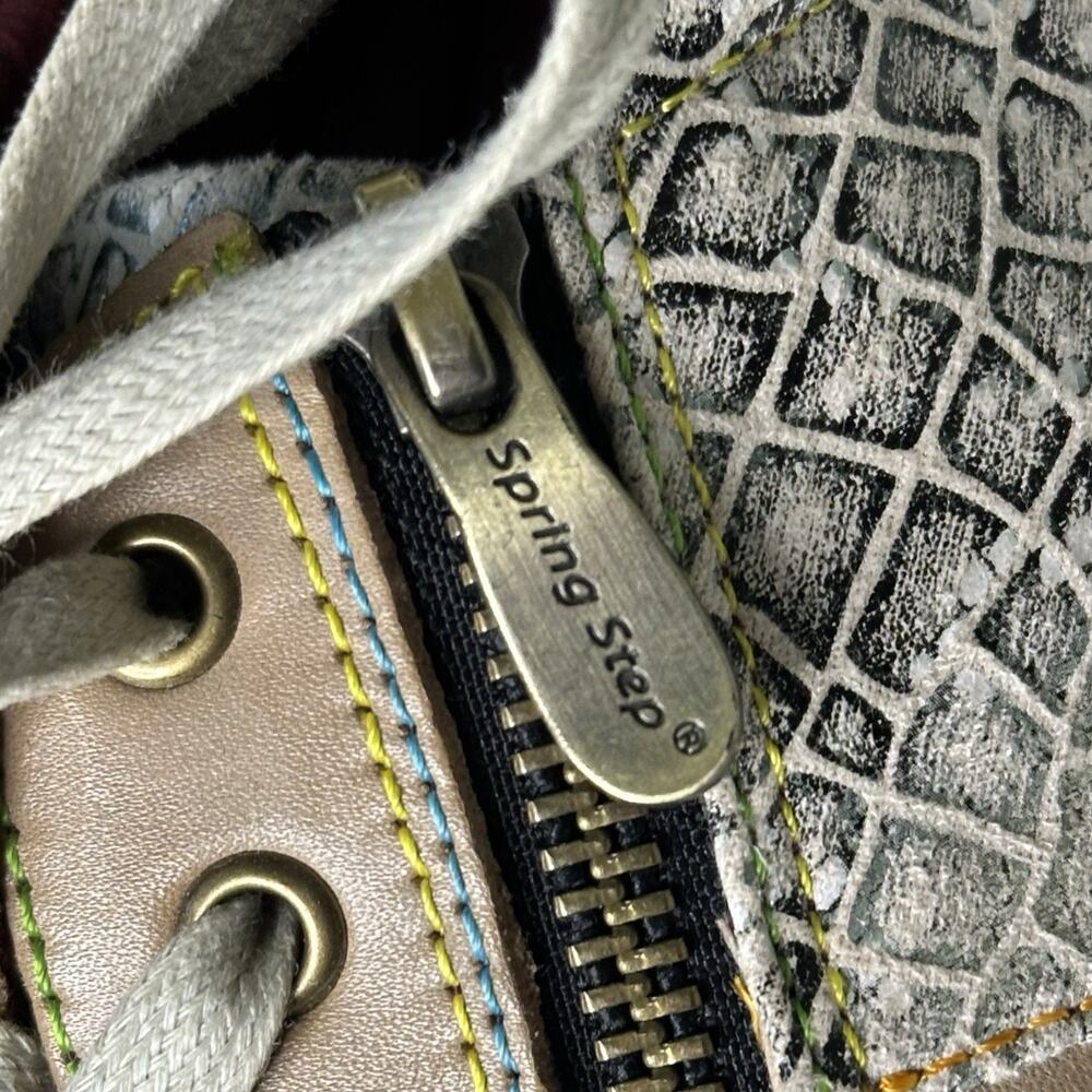 L’Artiste Spring Step Danli Cosmic Leather Sneaker Shoes EU 42 US 10.5 Embossed - Picture 4 of 11